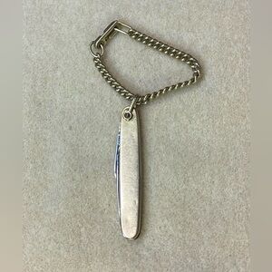 1950s Latama Italy BAB miniature folding knives with original chain 12K GF